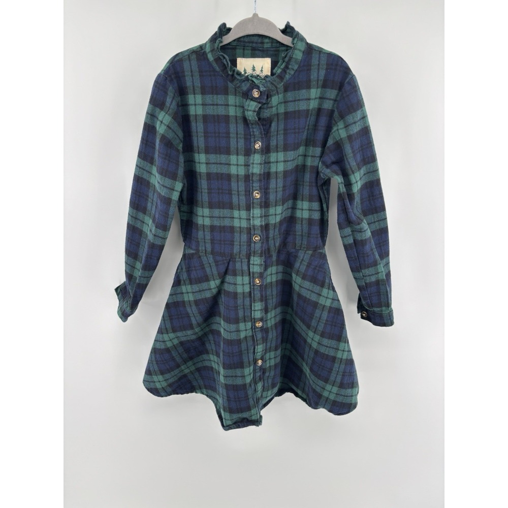 Kiel James Patrick Cozy Cabin Plaid Flannel Dress Sz 7 Cabincore‎ Cozy Preppy
